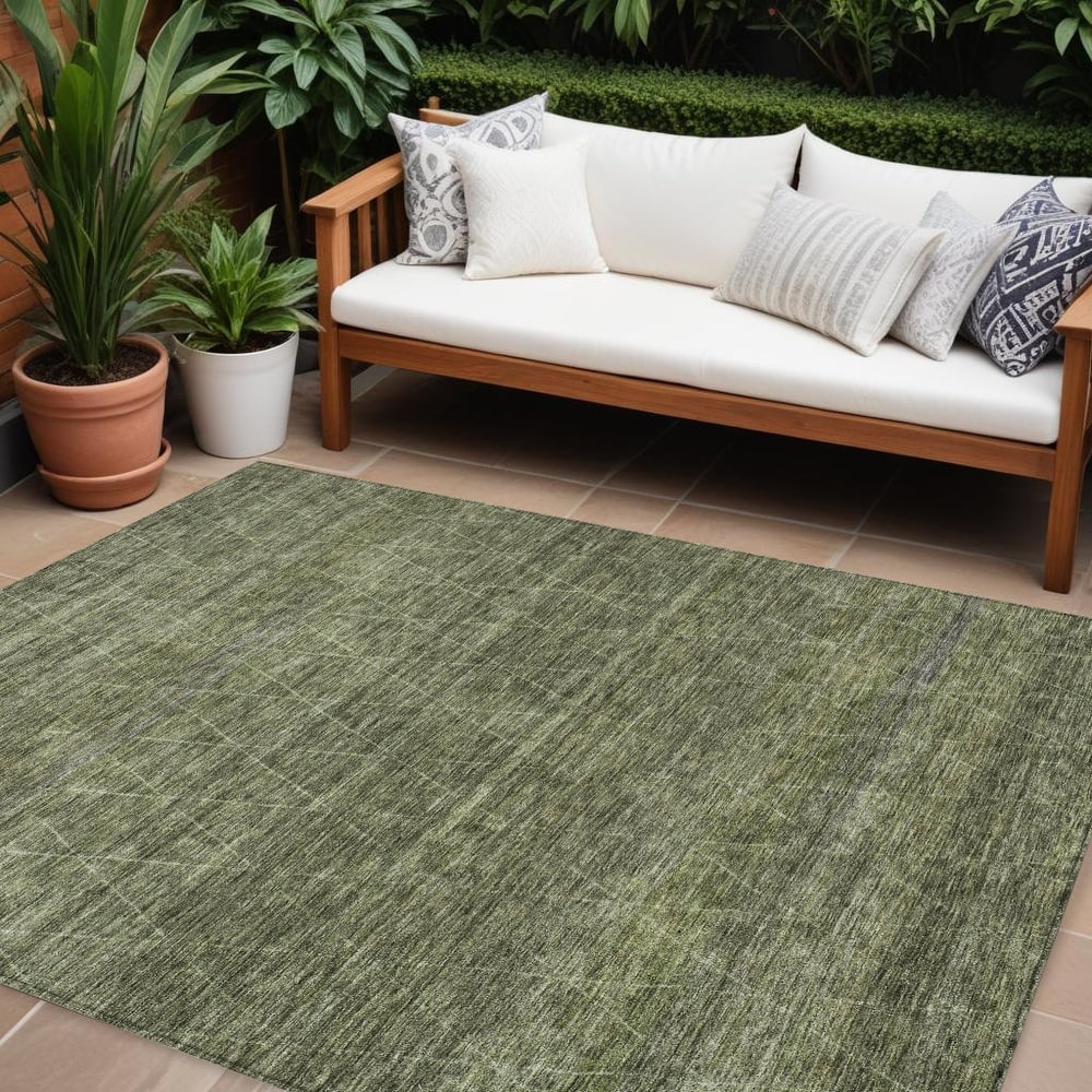 HomeRoots Geometric Transitional Rectangle Outdoor Rug