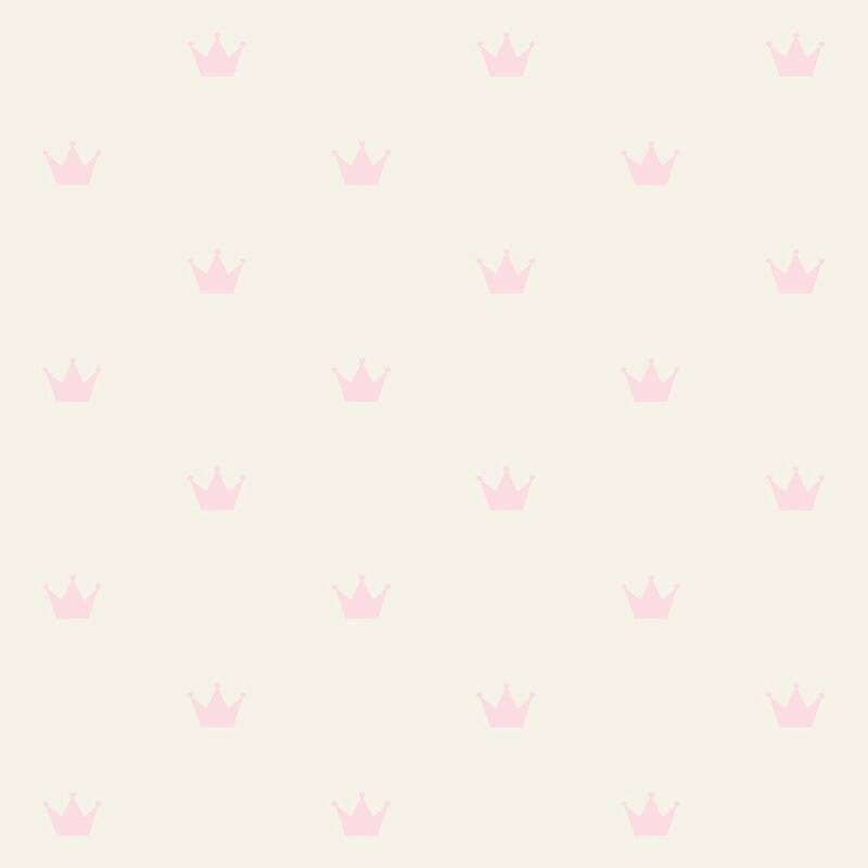 Chesapeake Bea Light Pink Crowns Wallpaper - 20.9 x 396 x 0.025