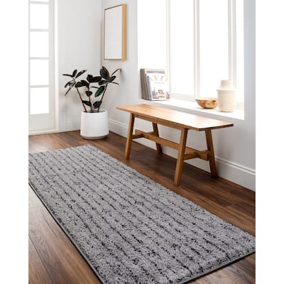 Livabliss Lykke Machine Washable Moroccan Striped Area Rug