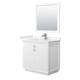 Option White, Nickel Trim, Carrara Cultured Marble Top