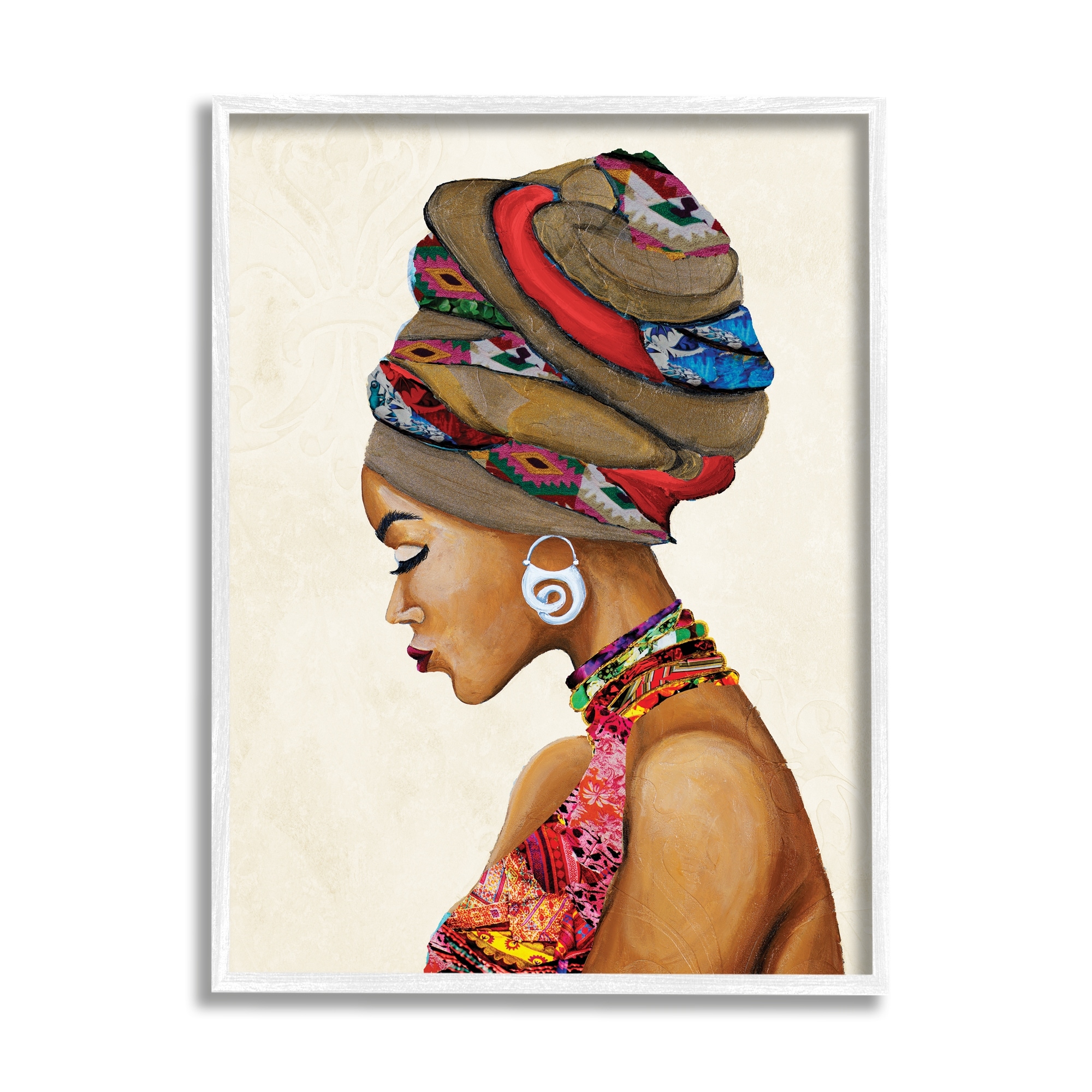 Stupell Woman Wearing Traditional African Fashion Headwrap Framed Wall Art  Multi-color On Sale Bed Bath  Beyond 33854819