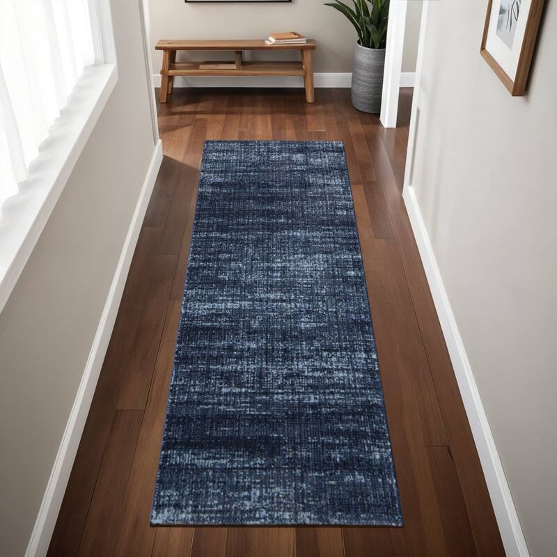 HomeRoots Solid Color Casual Runner Area Rug - 87.00 in. x 30.00 in. x 0.47 in. - 87.00 in. x 30.00 in.  x 0.47 in.
