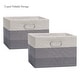 preview thumbnail 2 of 5, Lambs & Ivy Gray Ombre Foldable/Collapsible Storage Bin/Basket- 2 Pack