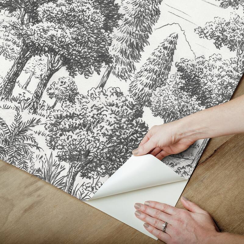 WallPops Scott Living Sylva Black Self Adhesive Mural - N/A