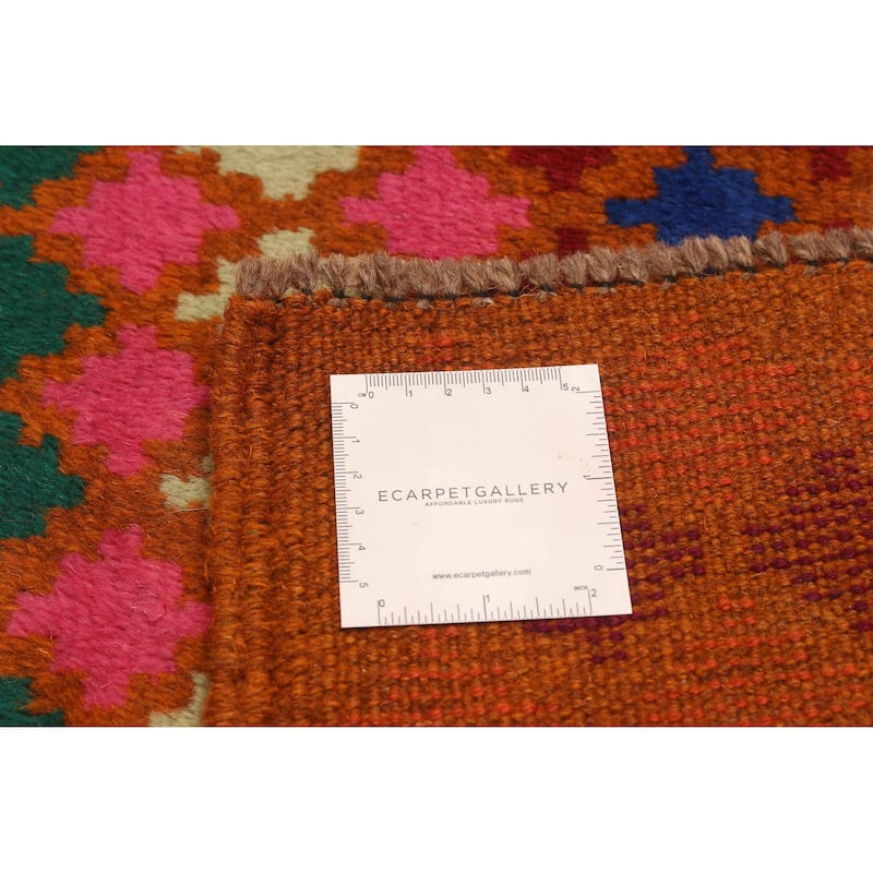 ECARPETGALLERY Hand-knotted Afghan Burnt Orange Wool Rug - 6'1 x 8'7