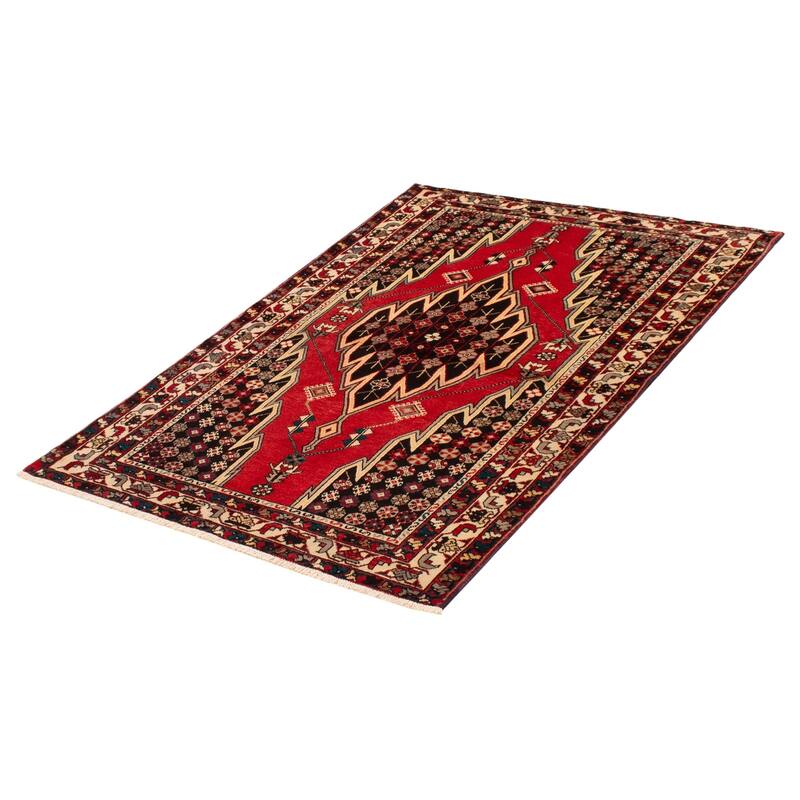 ECARPETGALLERY Hand-knotted Anadol Red Wool Rug - 4'7 x 6'6