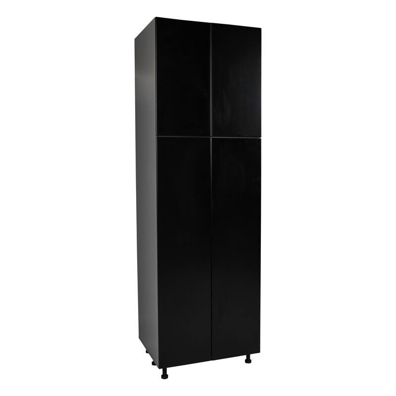 36" x 84" Utility Cabinet-Four Door-Grey - 36 x 84 x 23 3/8 - Black