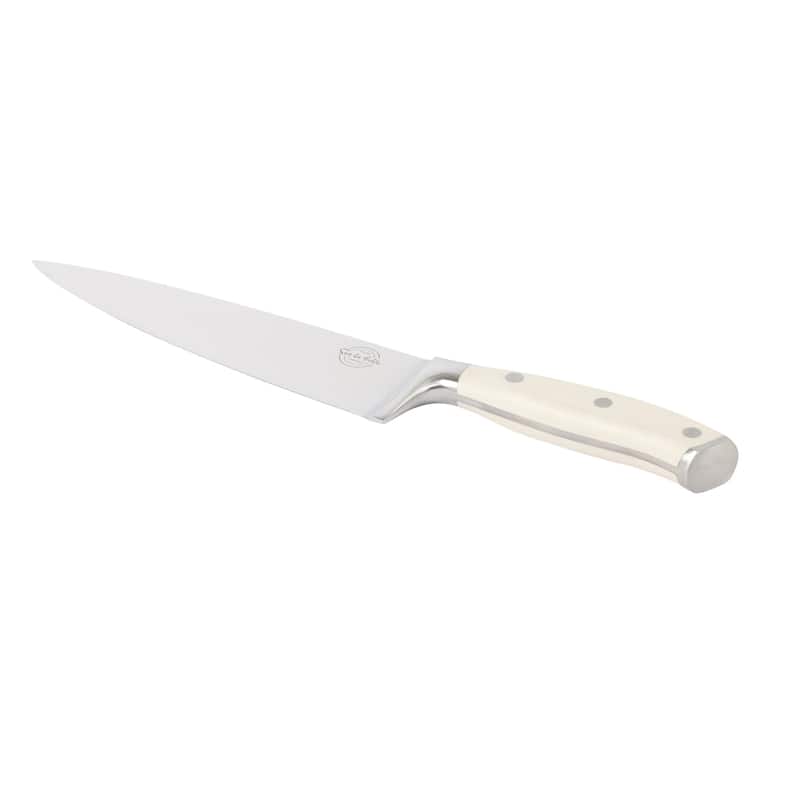 Sur La Table Kitchen Essential German Steel Chef's Knife, 8-Inch Stainless Steel Blade - Forged Full Tang
