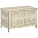 preview thumbnail 1 of 5, 30" Farmhouse Lift Top Box Organizer with Safety Hinge Natural