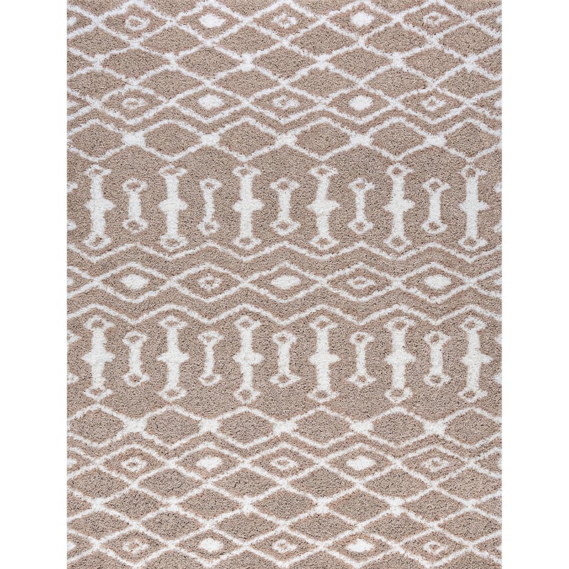 Joy Shag Mediterranean Geometric Indoor Area Rug
