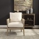preview thumbnail 3 of 4, Uttermost Encore 28-3/4" Wide Rubber Wood Framed Dual Arm Accent Chair