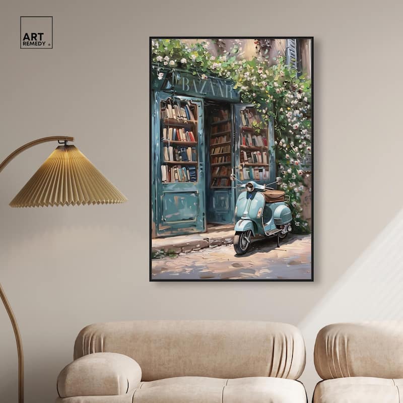 Quaint Bookstore Canvas by Art Remedy