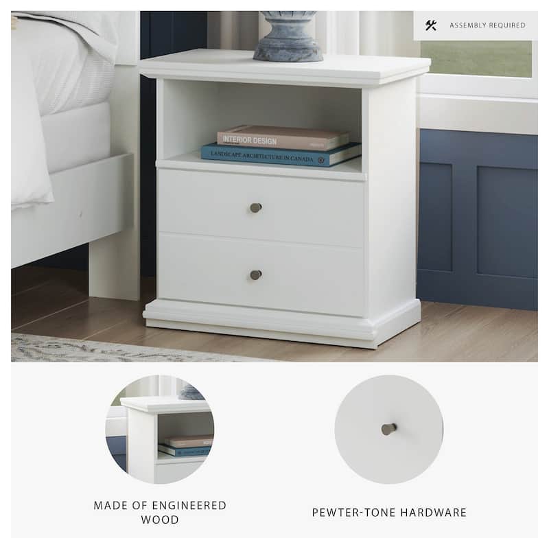 Signature Design by Ashley Bostwick 1-drawer White Nightstand
