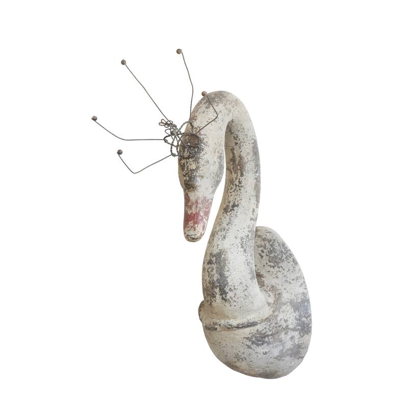 Magnesia Swan Wall Decor with Metal Crown