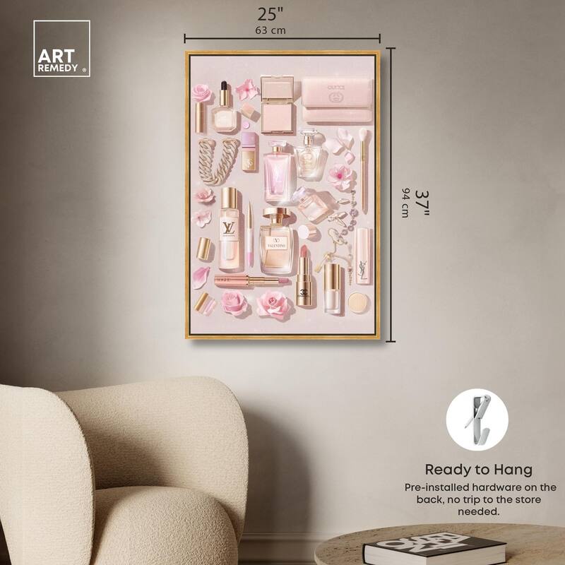 Light Make Up Accessories Canvas by Art Remedy