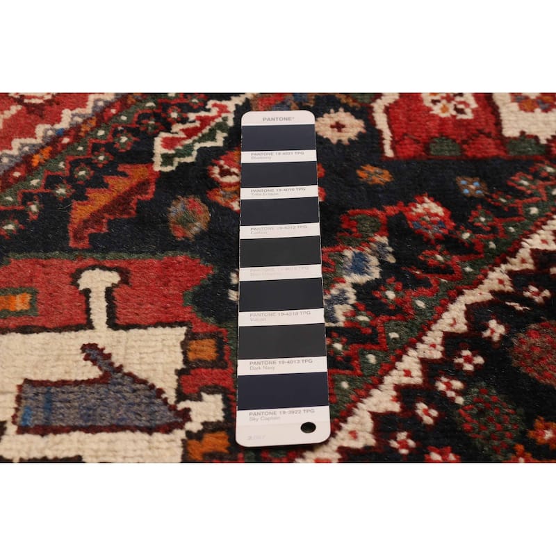 ECARPETGALLERY Hand-knotted Konya Anatolian Dark Navy, Red Wool Rug - 4'10 x 10'2