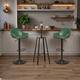 Option Brown Table & Green Chairs