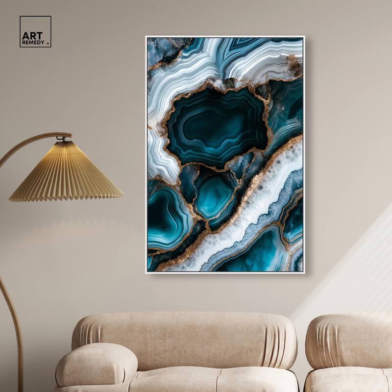Teal Tectonic I Canvas by Art Remedy