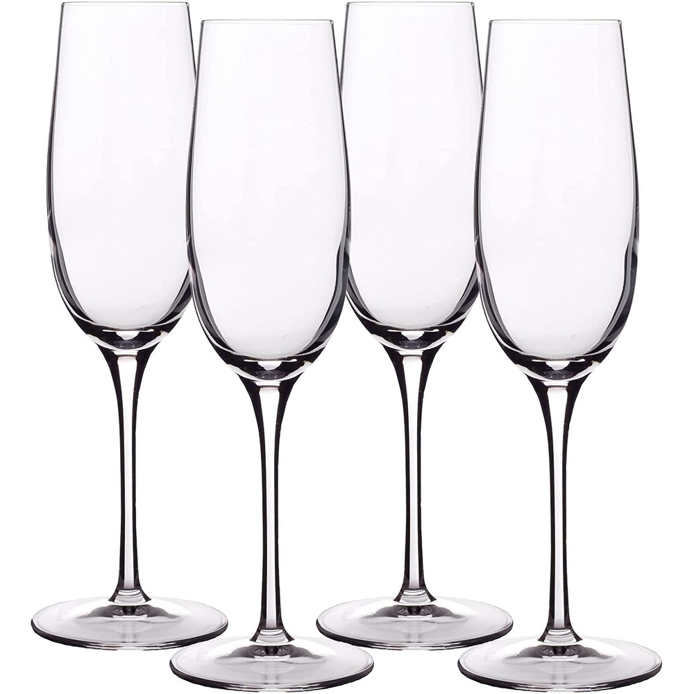 Reims Engraved Stemless Champagne Flutes, Set of 4 - Bed Bath