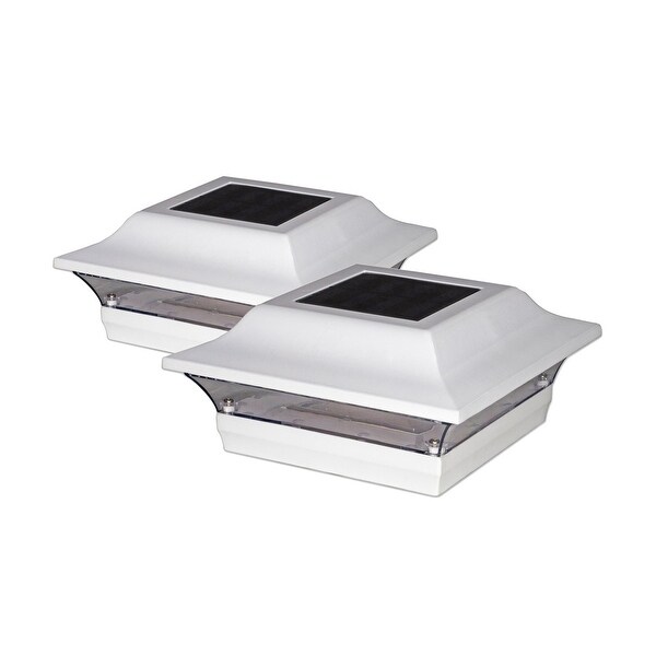 Classy Caps 5x5 White Aluminum Imperial Solar Post Cap (Set of 2). Opens flyout.