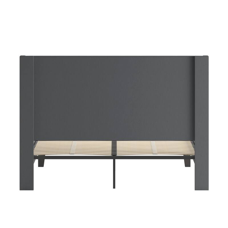 Tufted Upholstered Nailhead Trim Platform Bed