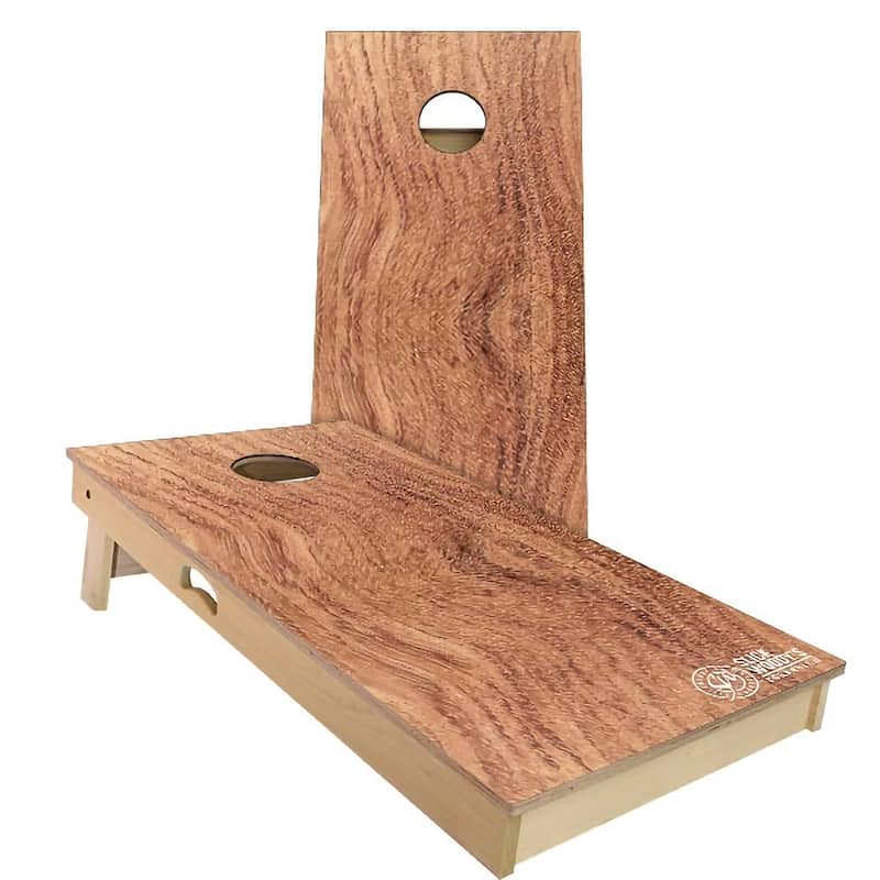 African Rosewood Outdoor Cornhole Board Set - Backyard 2x4 - Include Carrying Case