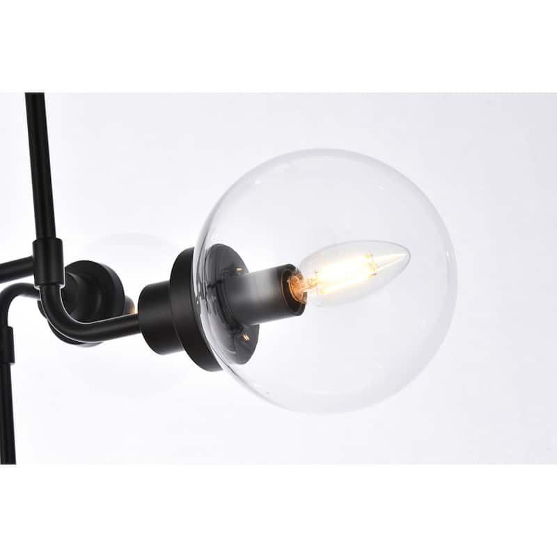 Hope 8 Light Pendant in with clear shade - 36 Inch