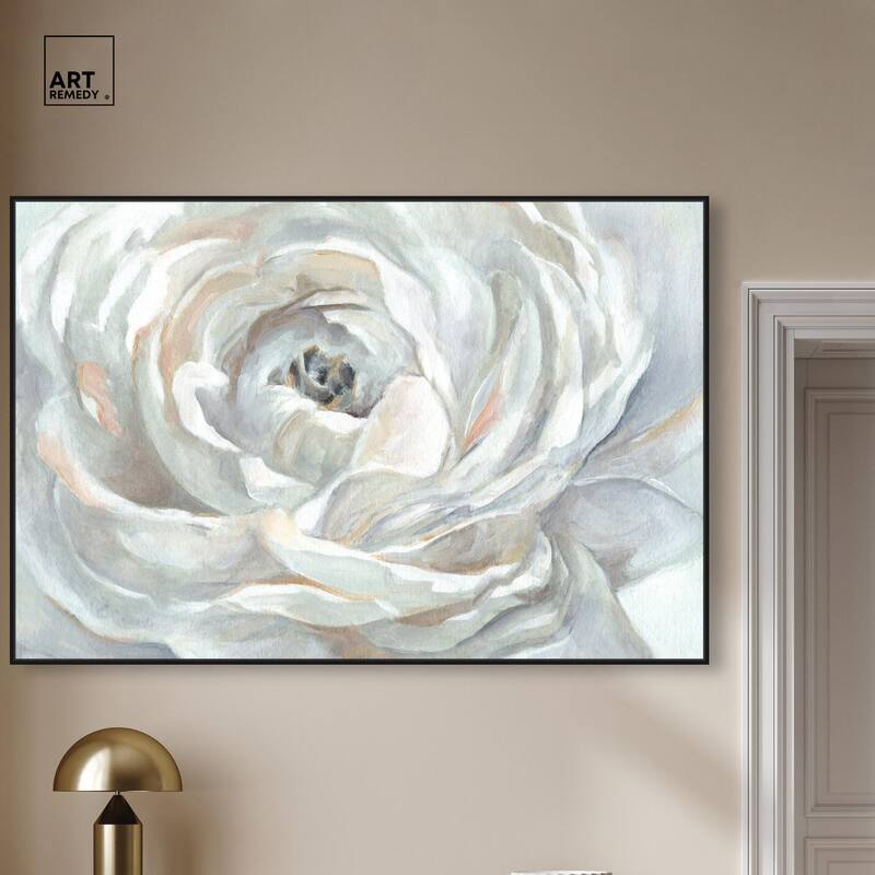 Powdery Peony Canvas by Art Remedy