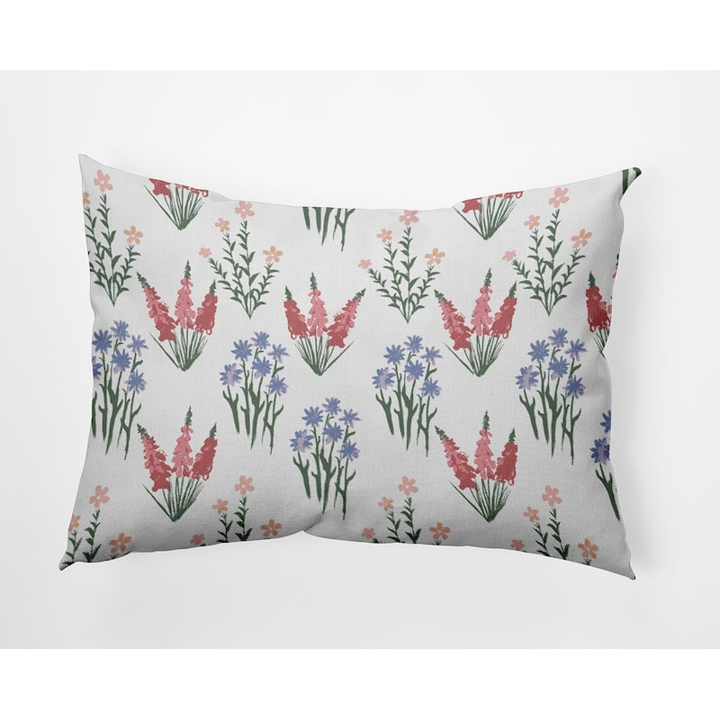 Flower Field Indoor/Outdoor Throw Pillow - Pink Icing - 14" x 20"