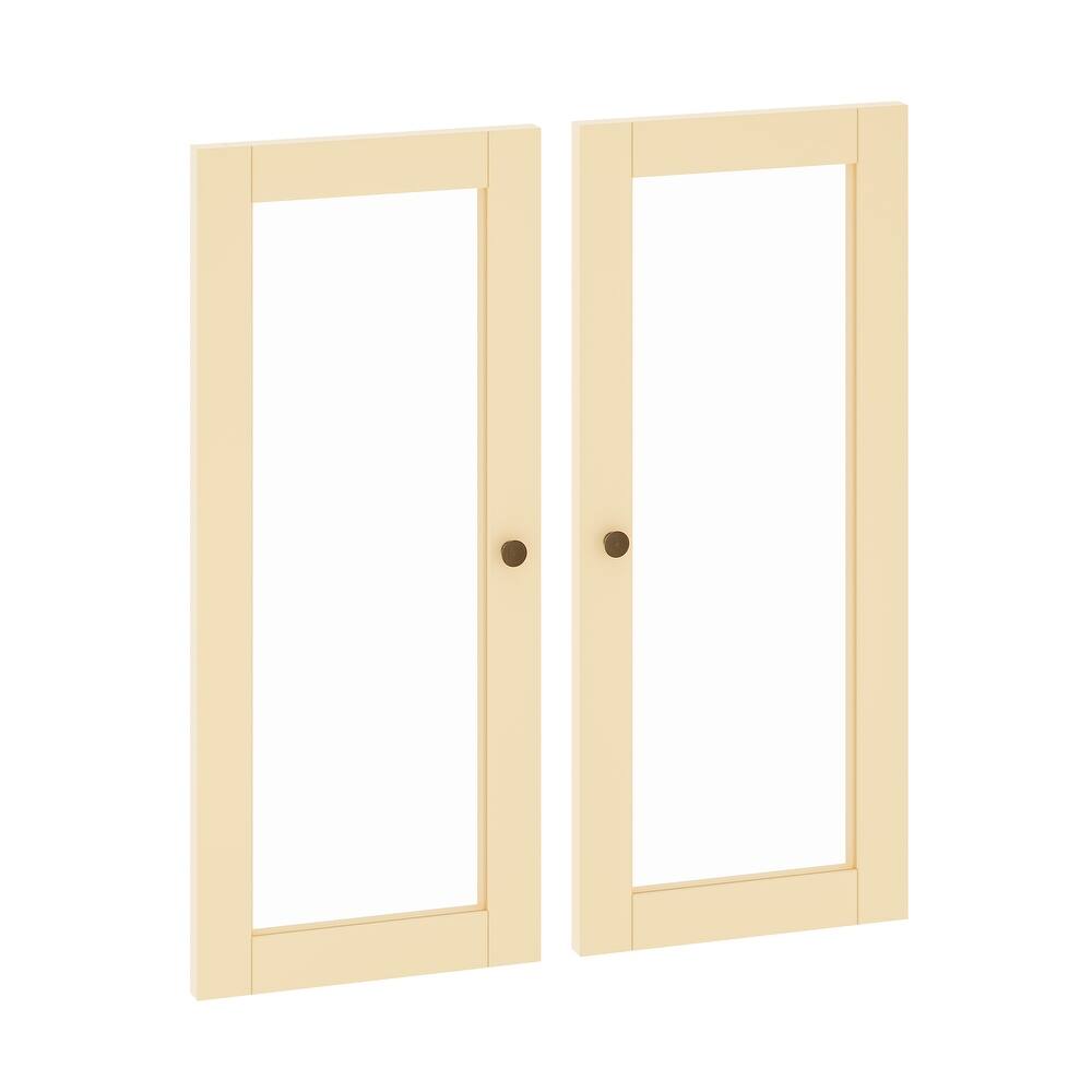 Palace Imports 100% Solid Wood Modular Kitchen Pantry Double Door Kit - Set of 2