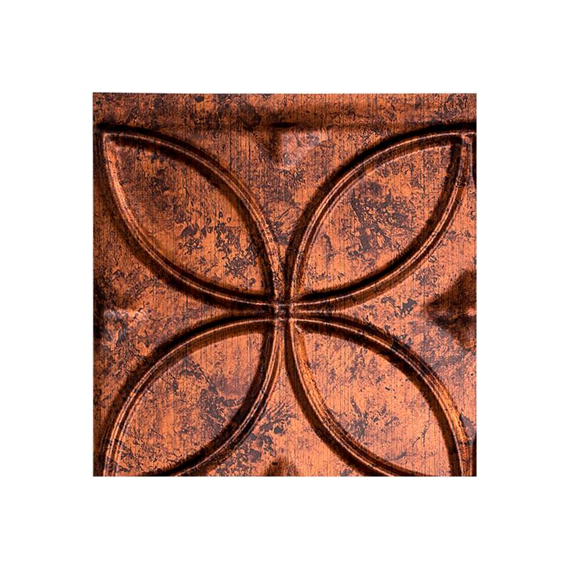 FASÄDE Rings Decorative Vinyl Backsplash Panel - 6x6 Inch Sample - Moonstone Copper
