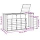 preview thumbnail 42 of 56, vidaXL Wheelie Bin Storage Rubbish Waste Bin Storage Steel