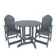 preview thumbnail 31 of 62, Highwood Commercial 3-Piece Adirondack 36" Bistro Counter Height Dining Set Nantucket Blue