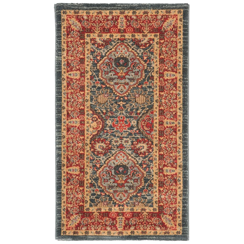 SAFAVIEH Mahal Jacquelyn Traditional Oriental Rug - 2'2" x 4' - Navy/Red