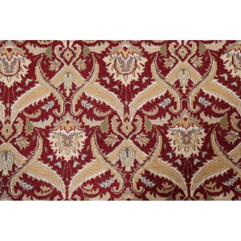 Wool/ Silk Floral Vegetable Dye Kashan Oriental Area Rug Hand-knotted - 8'0" x 10'4"