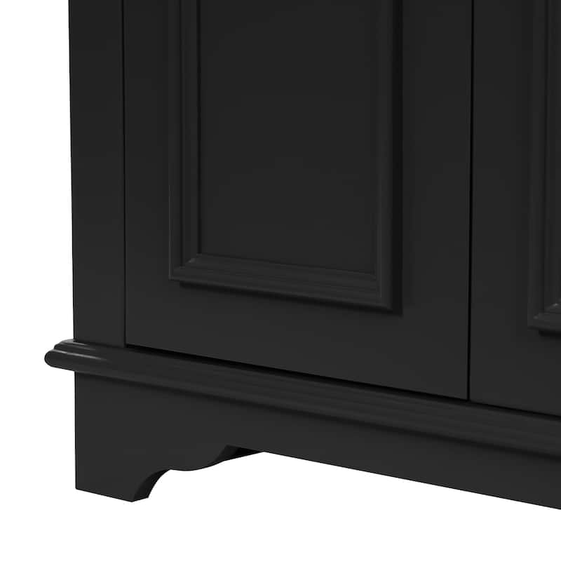 24" Freestanding Bathroom Vanity with White Integrated Ceramic Sink - 24'' x 18.5'' x 33''