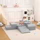 preview thumbnail 1 of 5, Soft Foam Climbing Blocks with Ball Pit for Toddlers 1-3 - Grey
