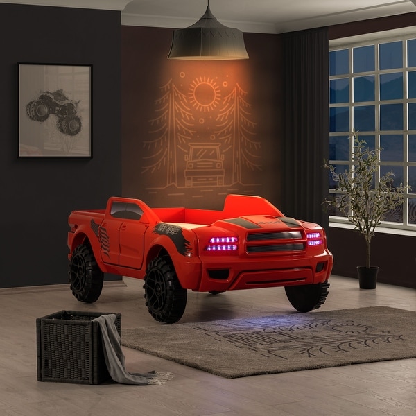 新品同様truck furniture TORCH BED Billy Mordern Plastic Pickup Truck Kids Bed with Light and Sound