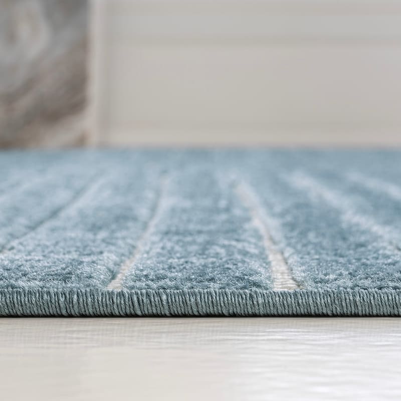 JONATHAN Y Odense Minimalist Curve Geometric Gray/Ivory Area Rug