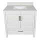 preview thumbnail 132 of 146, Nevado 37" Bathroom Vanity with Cultured Marble Vanity Top Sink in White with White Basin White - Galaxy White