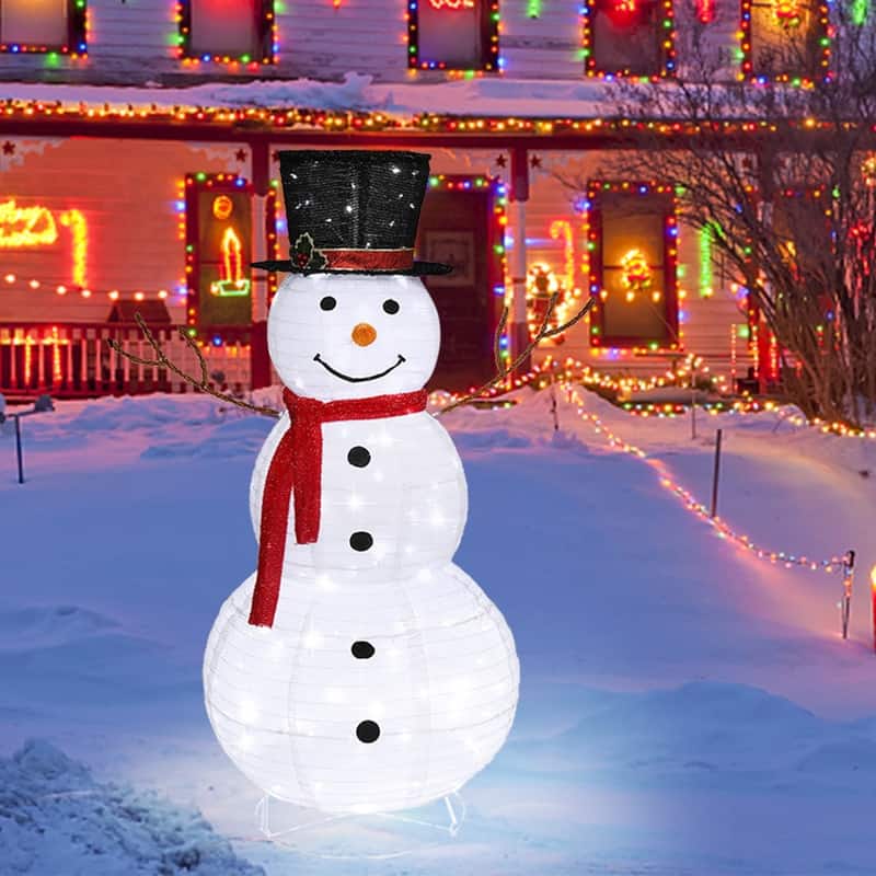 Garden White Snowman Decoration