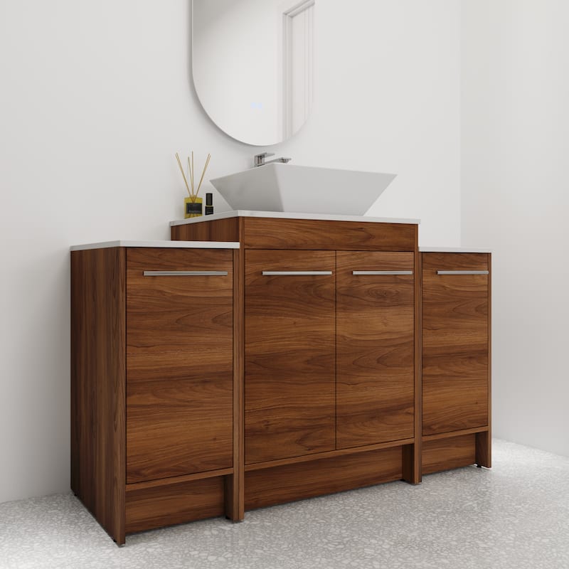 Bathroom Vanity With Sink In 24/36/48/60 Inch, Freestanding Bathroom Vanity With Soft Close Door
