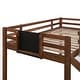 preview thumbnail 13 of 14, Stylish Twin size Loft Bed Wood Bed with Convertible Ladder, Slide, Stair and Chalkboard, Safety & Fun, Maximized Space, Walnut