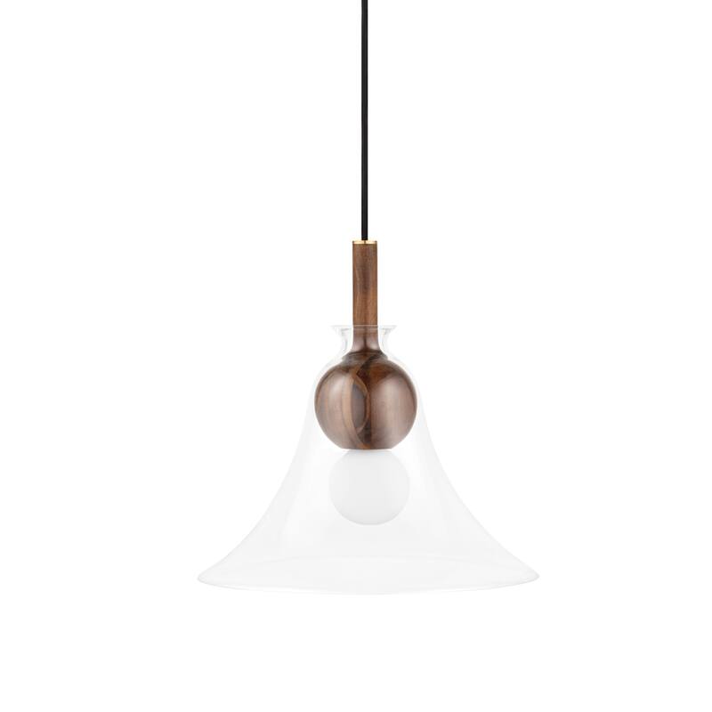 Carbon Loft Bonnevie 1-light Pendant with Clear Glass - 14 inches