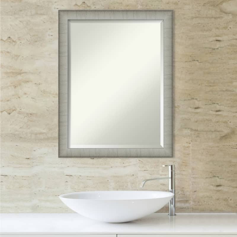Beveled Bathroom Wall Mirror - Elegant Frame