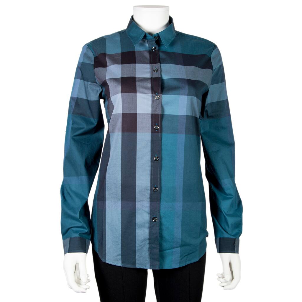Burberry Brit Blue Maxi Check Shirt