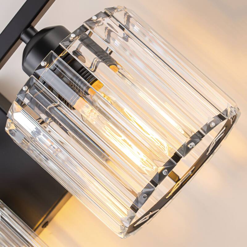 Starsky 3-Light 19inch Modern Bathroom Glass Crystal Vanity Light Wall Sconces