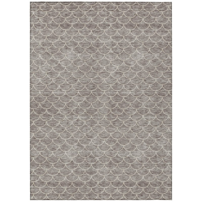 Machine Washable Indoor/ Outdoor Chantille Modern Geo Rug