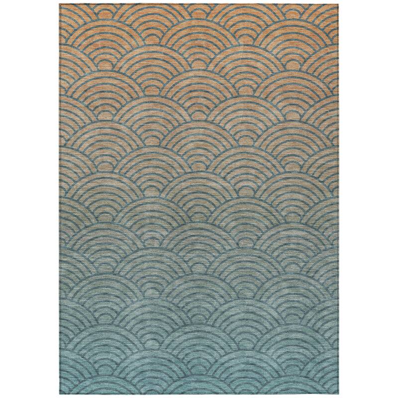 Machine Washable Indoor/ Outdoor Contemporary Poppy Chantille Rug