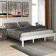 preview thumbnail 48 of 62, Classic Platform Bed Wood Bed with Headboard, Solid Wood Platform Bed Frame with Strong Slats Support/No Box Spring Needed